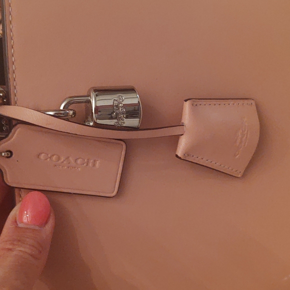 Coach dusty pink satchel with adjustable strap - Picture 6 of 12